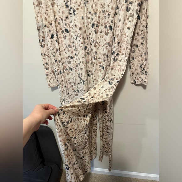 Free People Intimately Neutral Leopard Print Maxed Out Maxi Robe Dress Size S - Picture 7 of 15